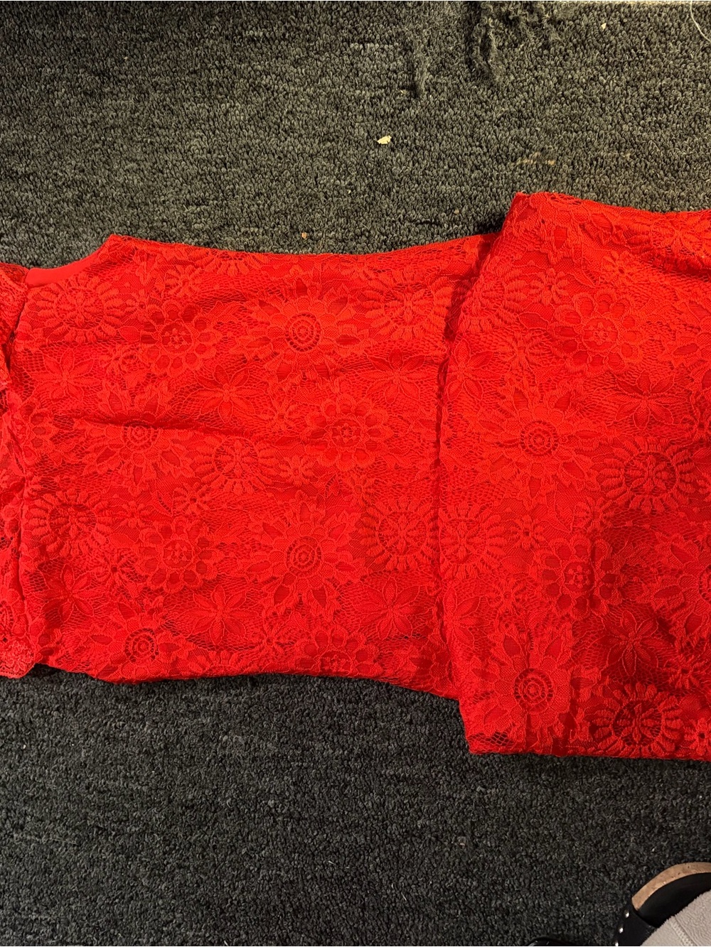 Red Lace Bodycon Dress - Classic Feminine Style